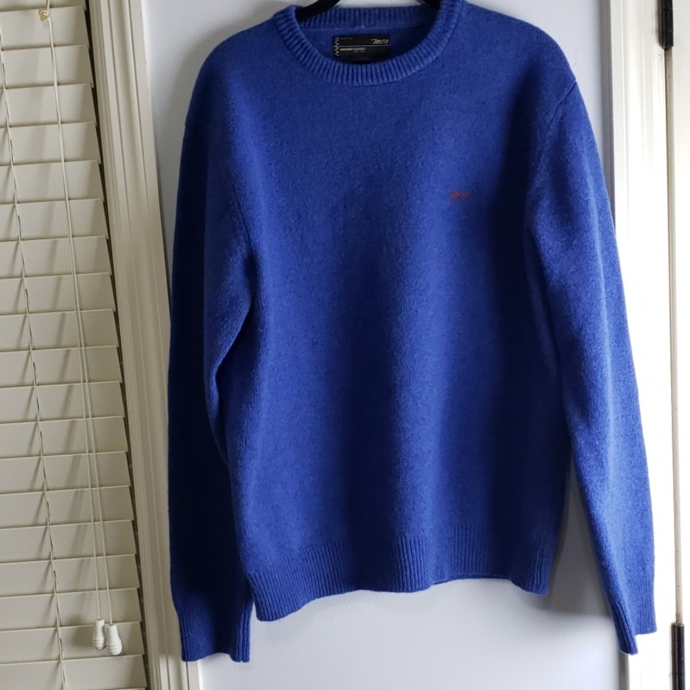 Mens lana wool blue marlboro classics sweater L